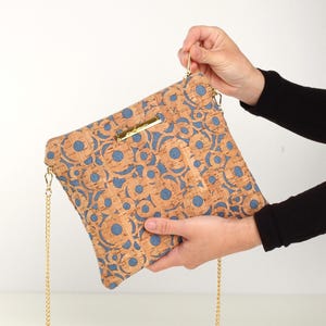 KORKTASCHE - Boho Chic Crossbody - Umweltfreundliche handgefertigte Geldbörse Limited Edition
