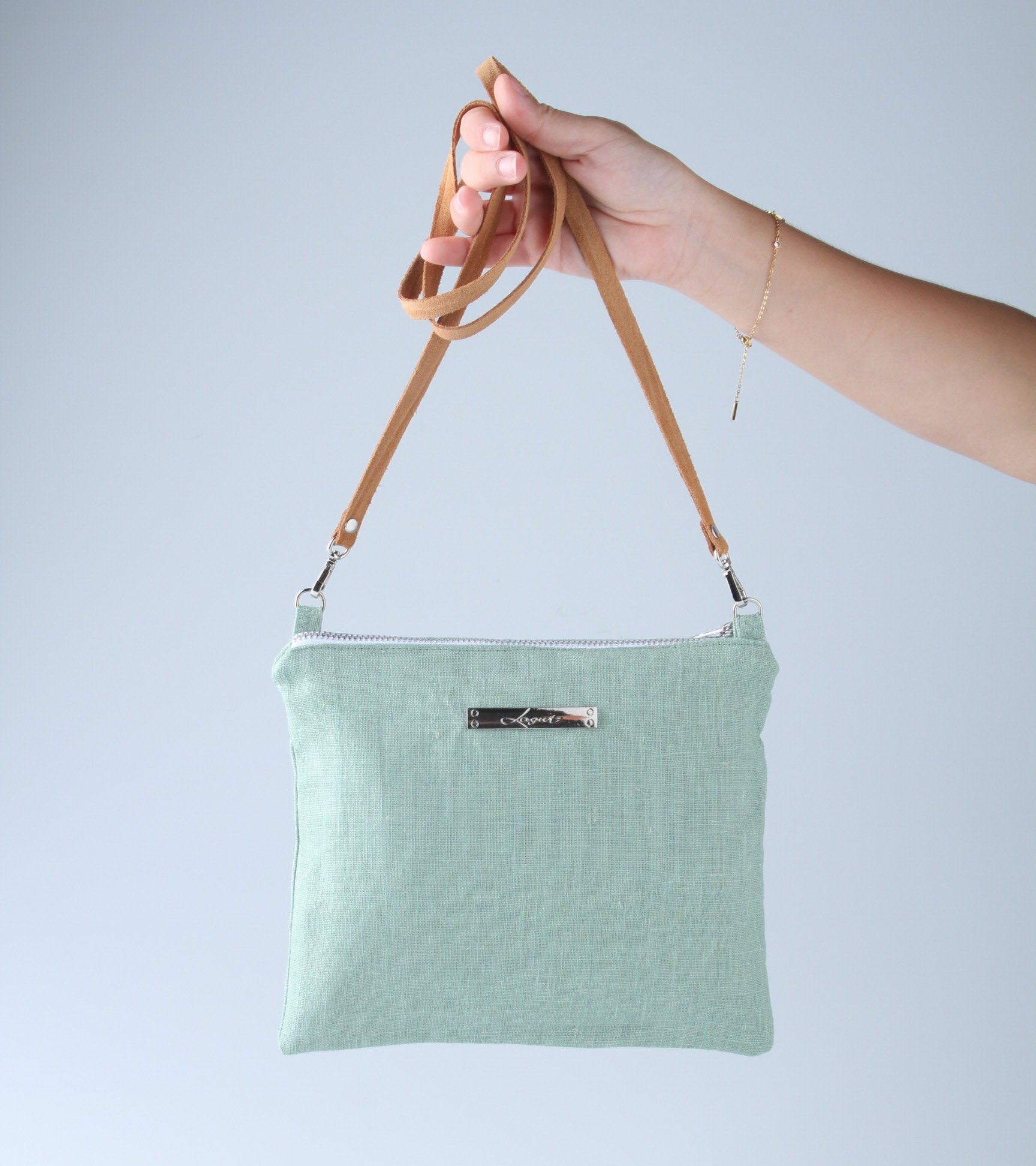 Blue Linen Bag Linen Shoulder Bag Blue Linen Cross Bag Etsy