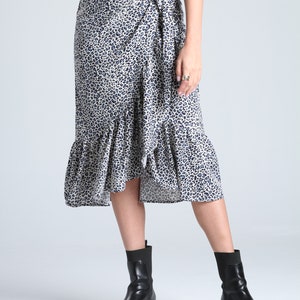 LEOPARD PRINT SKIRT Available In Midi Length For Womens Classic And High Waist Light Weight Skirt Fashion Skirt Special Edition Skirt image 8