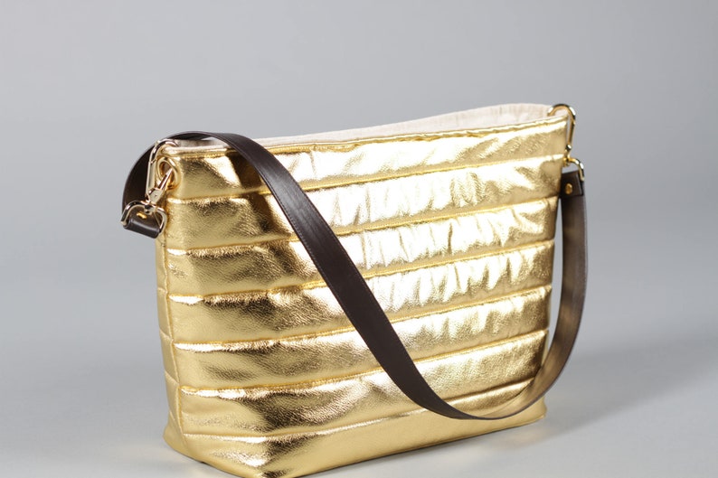 gold bucket bag