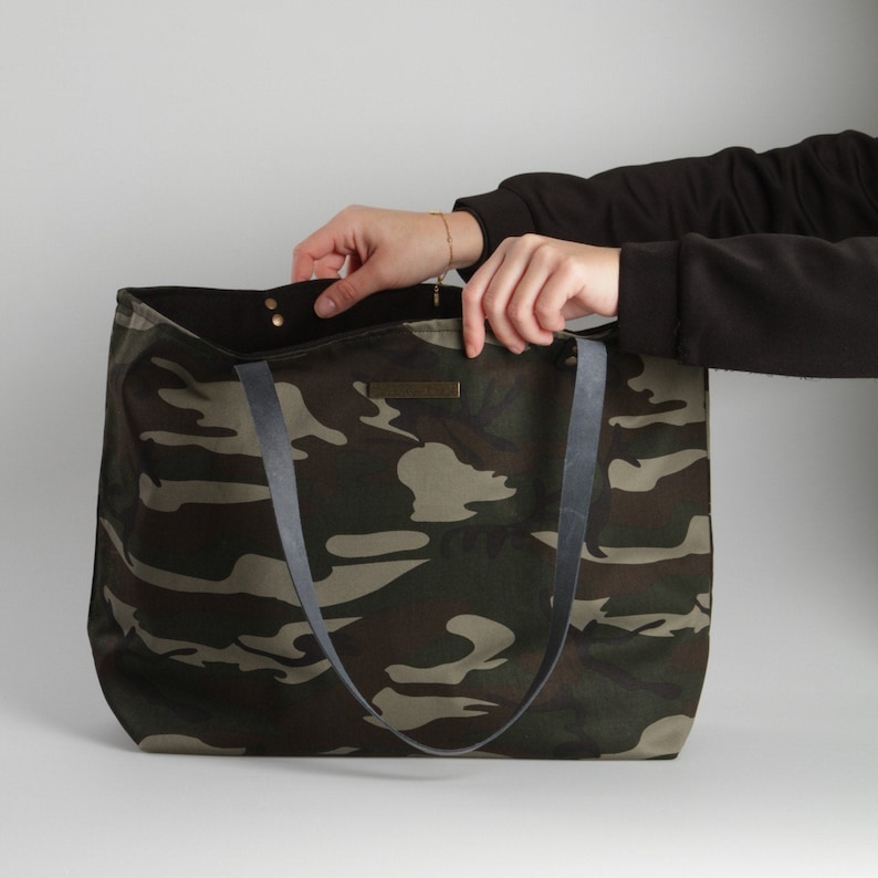 Camo Bag Camo Shoulder Bag Camouflage Tote Bag Casual Camo Etsy
