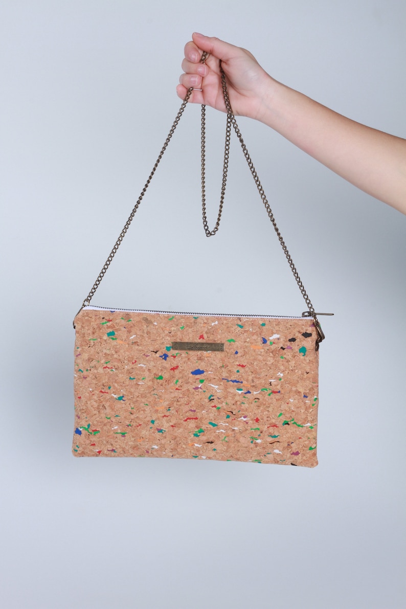 Women Cork Purse Cork Bag Women Cork Crossbody Bag Women Outdoor Party and Travel Bag Boho Chic Unique Bag Women Everyday Purse image 3