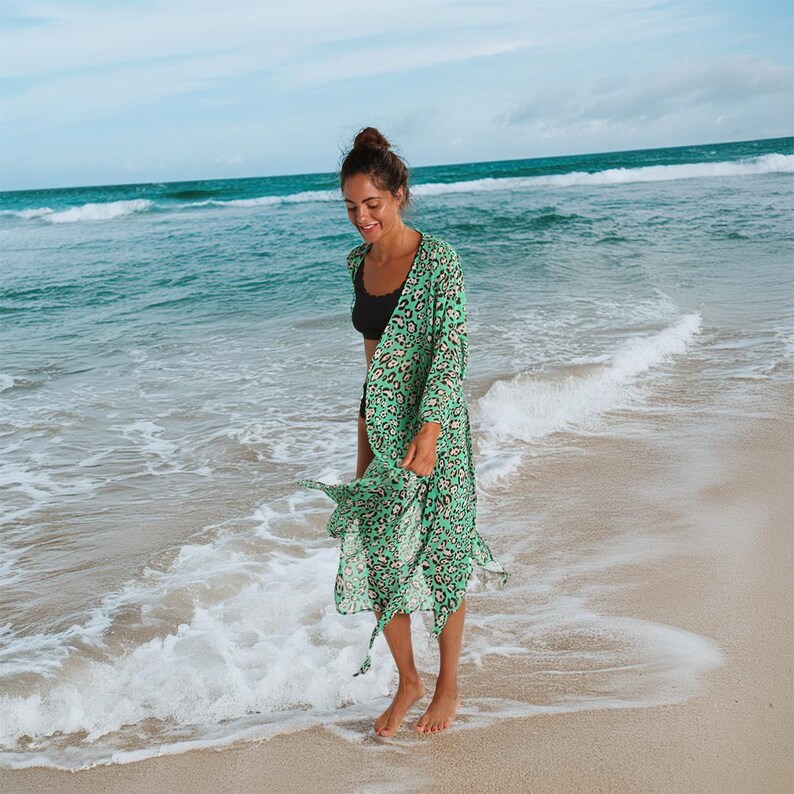 LEOPARD Print KIMONO – BOHO Chic Handmade Festival Kimono image 1
