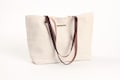Handmade Linen Tote Bag: Leather Handle, Eco-Friendly Shoulder Bag product logo