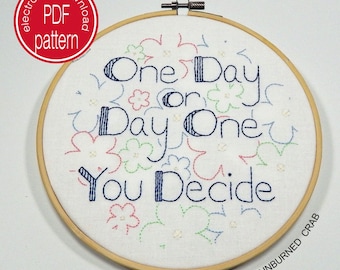 Embroidery Designs, Embroidery Pattern, Embroidery Art, Hoop Art, PDF Download, DIY Embroidery, Hand Embroidery, Embroidered Quote