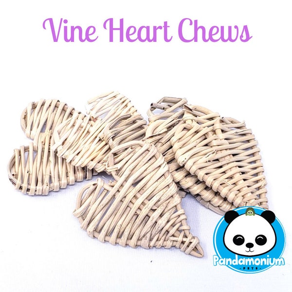 Willow Vine Hearts- Chew toys for Chinchillas, rats, rabbits, degus, hamsters