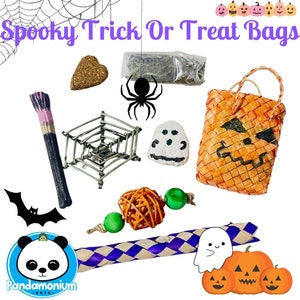 Spooky Treat Or Treat Bags-Great for Chinchillas, rabbits, degus, rats and guinea pigs!-no pumice for rabbits or guinea pigs