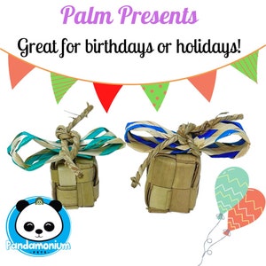 Palm Presents-great chews for birthdays, gotcha days or holidays. Chinchillas, degus, rats, rabbits and guinea pigs