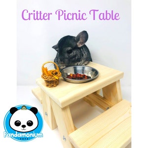 Critter Picnic Tables- 100% safe- NO sharp screws, nails or staples