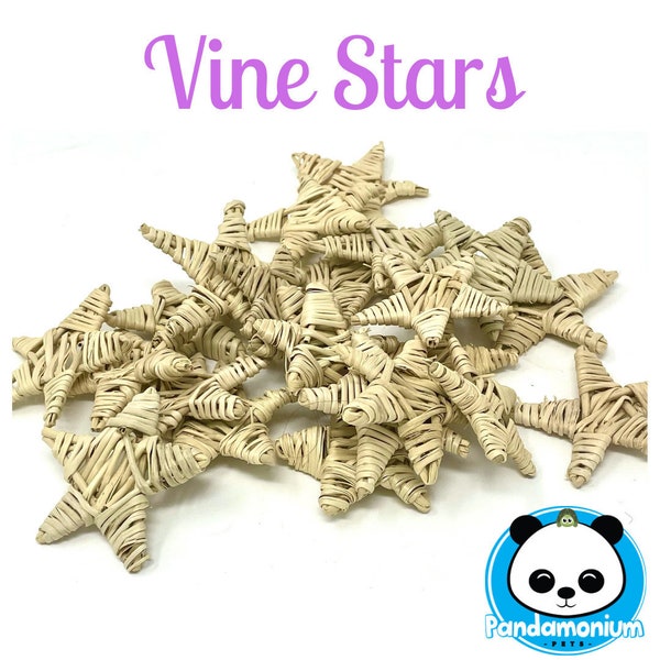 Willow Vine Stars- Chew toys for Chinchillas, rats, rabbits, degus, hamsters