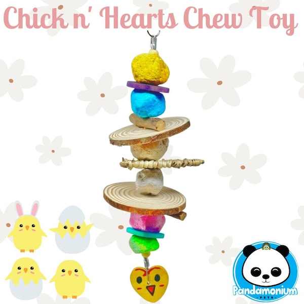 10" Chick n' Hearts Chew Toy