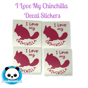 I Love My Chinchilla Decal Stickers-Chinchilla stickers