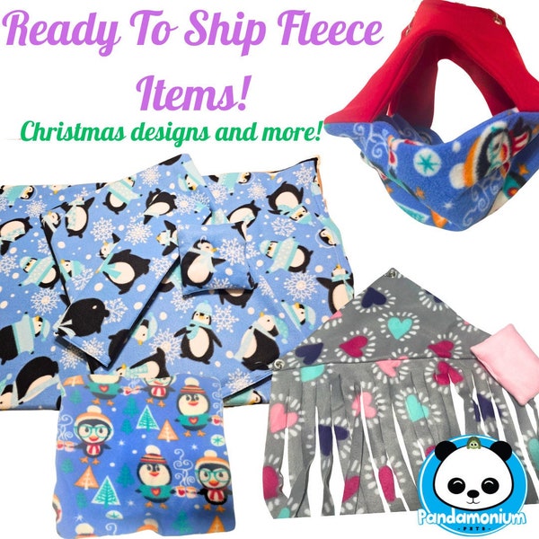 READY TO SHIP Fleece Items-Hammocks, liners and pillows- Christmas designs and more!