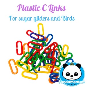 Plastic C Links- For Sugar Gliders and Birds