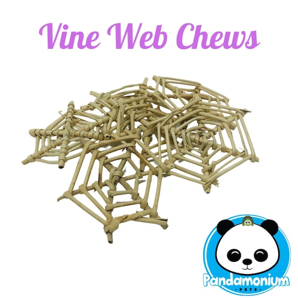 Small Vine Webs- Chew toys for Chinchillas, rats, rabbits, degus, hamsters ~2”
