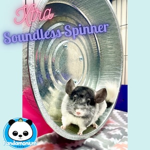 Pandamonium Pets XTRA Soundless Spinner™ X Shaped Mount-LIGHTEST wheel ever- BEST Chinchilla Wheel