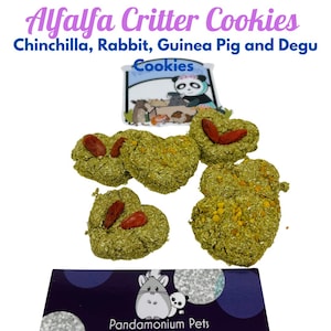 Alfalfa Critter Cookies-Chinchilla Cookies-Rabbit Cookies-Guinea Pig Cookies-Degu Cookies-100% SAFE BEST ingredients