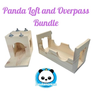 Panda Loft with Porch and Overpass Bundle- Houses for chinchillas, rats, degus, squirrels etc.