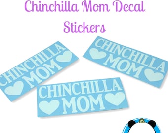 Chinchilla Mom Decal Stickers-Chinchilla stickers