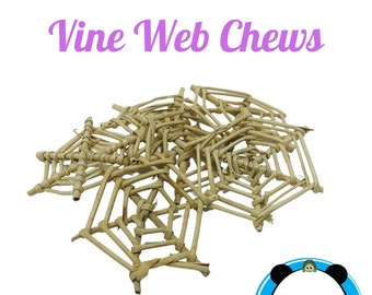 Small Vine Webs- Chew toys for Chinchillas, rats, rabbits, degus, hamsters ~2”