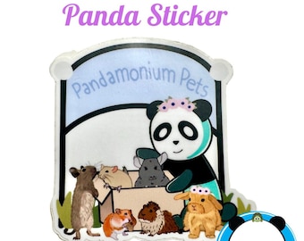 Autocollants Panda - Autocollants Chinchilla - Animaux de compagnie Pandamonium