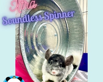Pandamonium Pets XTRA Soundless Spinner™ X Shaped Mount-LIGHTEST wheel ever- BEST Chinchilla Wheel