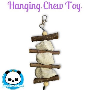 Hanging Chew Toy Pumice Stones & Apple Wood image 1