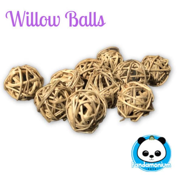 Willow Balls- Chew toys for Chinchillas, rats, rabbits, degus, hamsters