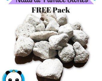 Confezione GRATUITA - Pietre pomici naturali - Giocattoli da masticare per piccoli animali - UNO per cliente