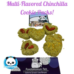 Chinchilla Cookies Multi-flavored Sample pack-Chinchilla Cookies, Rabbit Cookies, Guinea Pig Cookies