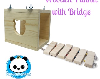 Wooden Tunnel with Bridge