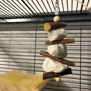 Hanging Chew Toy Pumice Stones & Apple Wood image 2