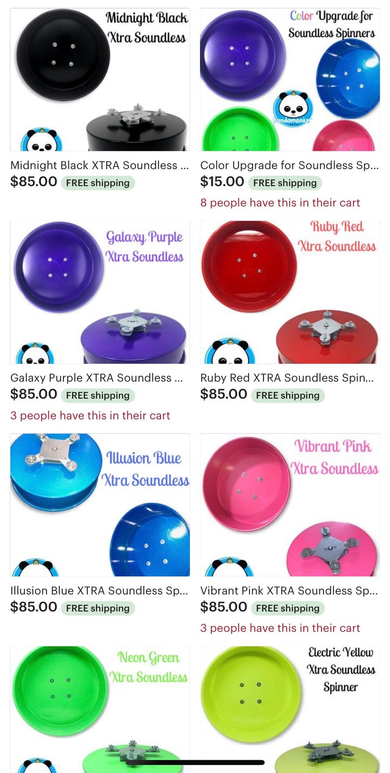 16x5 and 16x6 XTRA Wide XTRA Soundless Spinner Chinchilla wheel Multiple colors available image 10