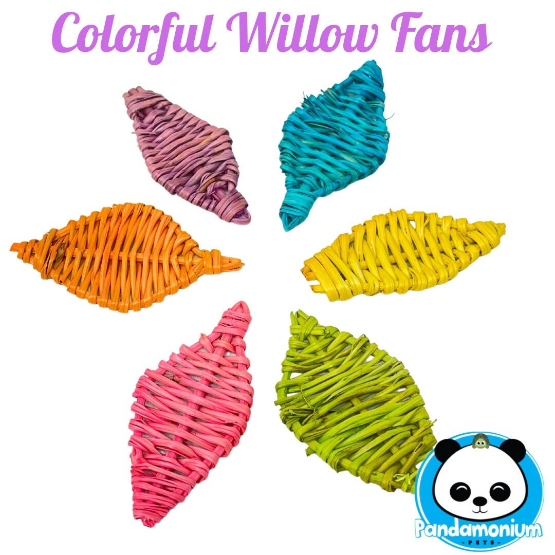 Colorful Willow Fans- Great Chews for Chinchillas, Rabbits, Degus Etc ...