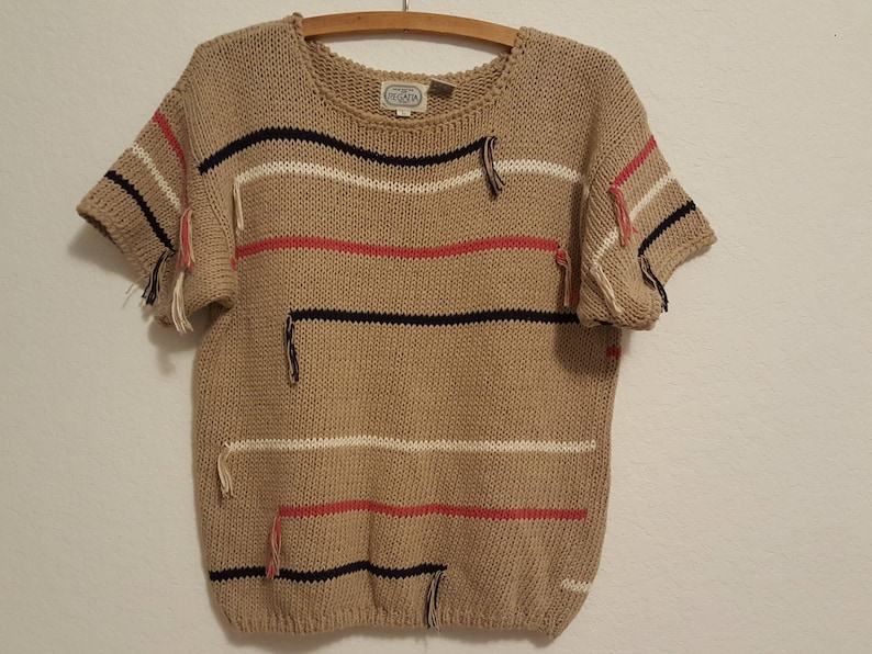 Fantastic Women/'s Vintage Hand Knitted for Ragatta Sport Sweater Blouse Size L