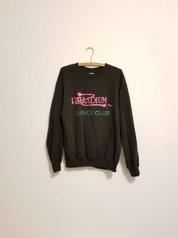 ON SALE Vintage Retro Palladium Dance Club Graphic Sweatshirt Size L 42 44 Vintage Sweatshirt Palladium Night Club Etsy