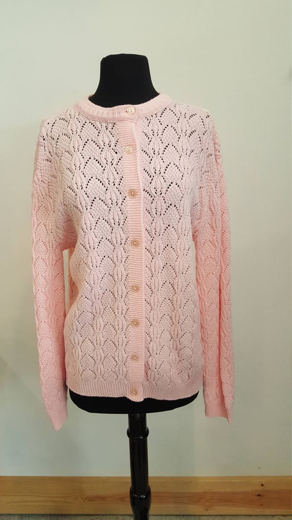 baby pink cardigan