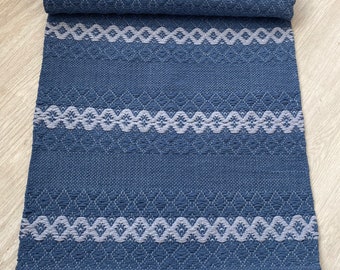 Antique blue and grey  rug. Scandinavian rug. Cotton rug. Runner  rug. Bathroom rug. Washable rug.
