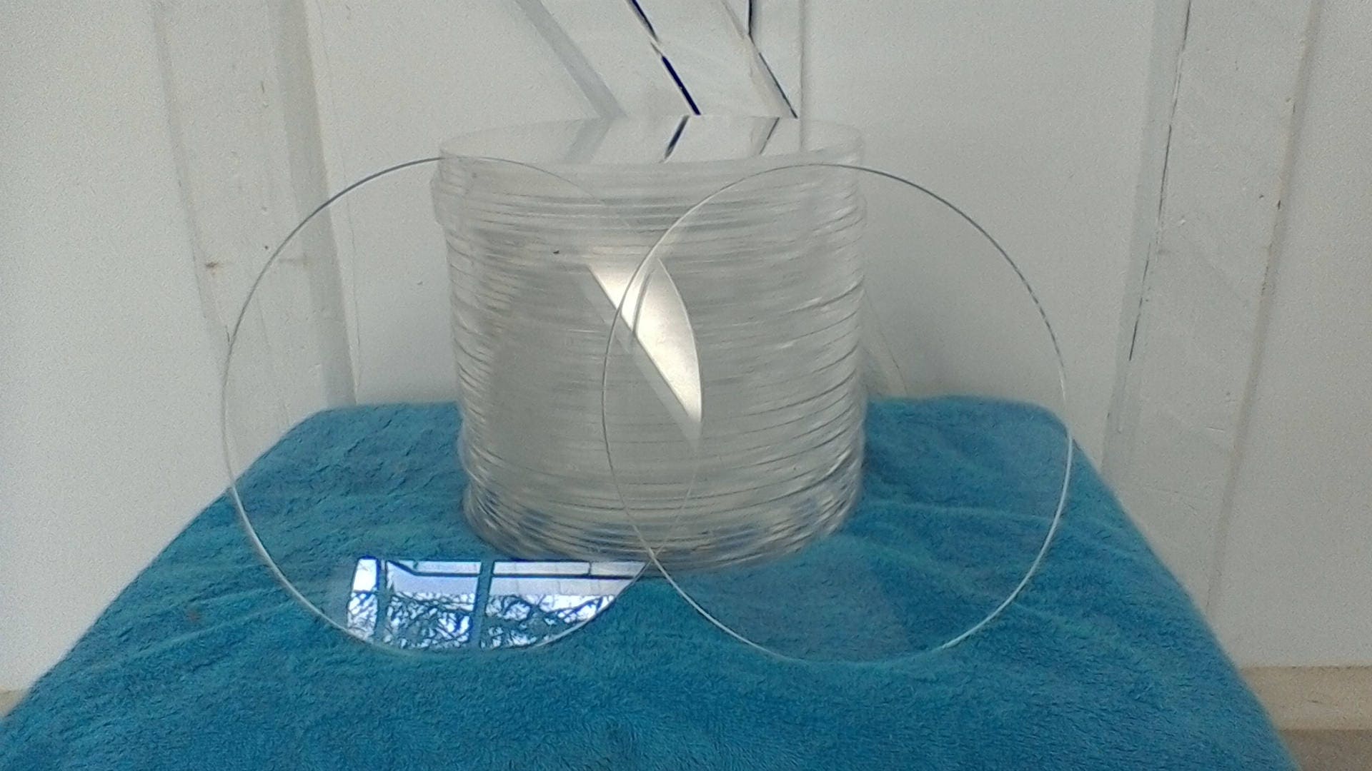 Disques en Plastique Pmma Transparent , Neuf .