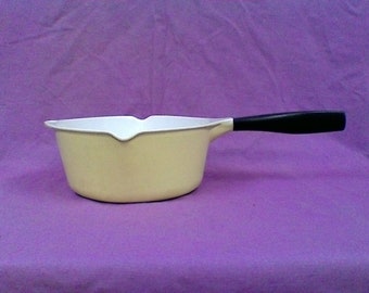 Cast iron saucepan, LE CREUSET, vintage.