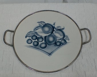 Round serving tray, art deco, vintage.