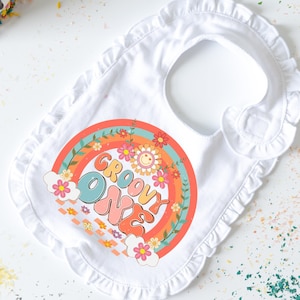 Groovy One First Birthday Bib - Little Hippy Themed Birthday - Cake Smash Prop