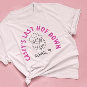 Disco Cowgirl Bachelorette Party Shirts - Last Hoe Down Bachelorette Party Shirts