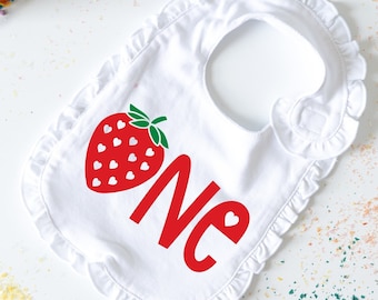 My Berry First Birthday Bib - One Berry Sweet Themed Birthday - Cake Smash Prop