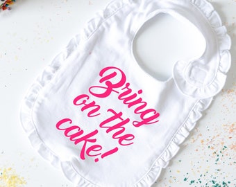 First Birthday Bib - Girls First Birthday Bib - First Birthday Party - First Birthday Outfit - First Birthday Cake Smash- Birthday Outfit