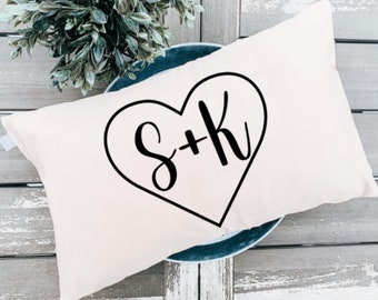 Personalized Initial Pillow - Wedding Gift - Engagement Gift