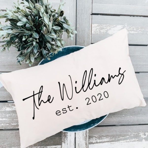 Wedding Shower Gift Gift - Personalized Name Pillow - Wedding Gift - Personalized Pillow - Last Name Pillow - Engagement Gift