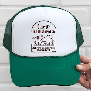 Personalized Camp Bachelorette Trucker Hats – Custom Bachelorette Party Hats