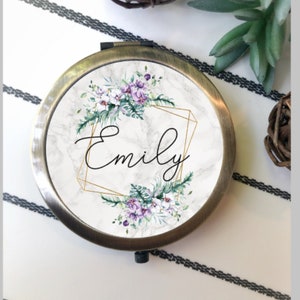 Bridesmaid Gift - Personalized Bridesmaid Gift - Personalized Compact Mirror - Gift for Her - Bridesmaid Proposal