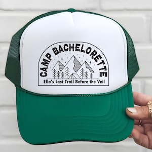 Camp Bachelorette Custom Trucker Hats – Personalized Bachelorette Party Hats